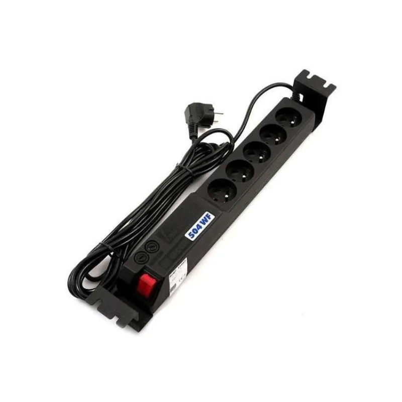 ACAR 19" rozvodný panel 5x230V, ČSN, kabel 3m, přepěťová ochrana, filtr proti rušení, 2xpojistka (AXON-5-230)