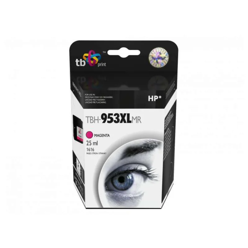 Ink. kazeta TB kompat. s HP OJ 8710, Magenta, ref (TBH-953XLMR)
