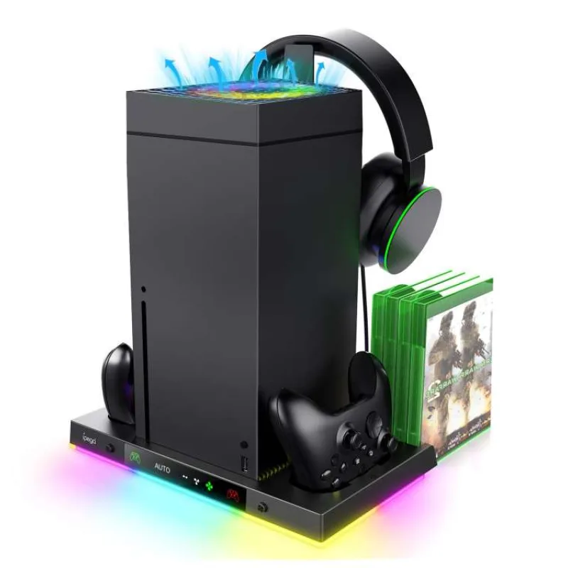iPega XBX024S Multifunkčný Nabíjací RGB Stojan s Chladením pre Xbox (6974363711207)
