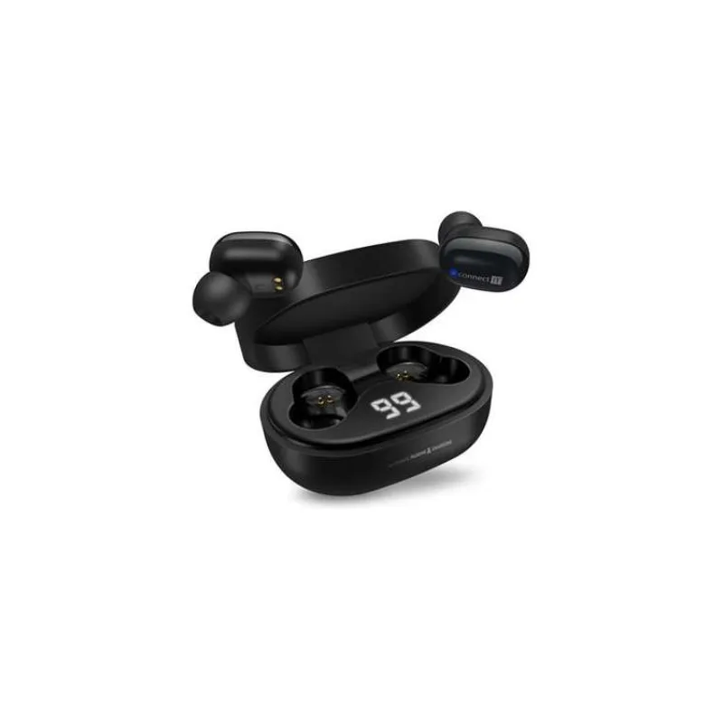 CONNECT IT True Wireless SensorTouch sluchátka do uší s mikrofonem, ČERNÁ (CEP-7100-BK)