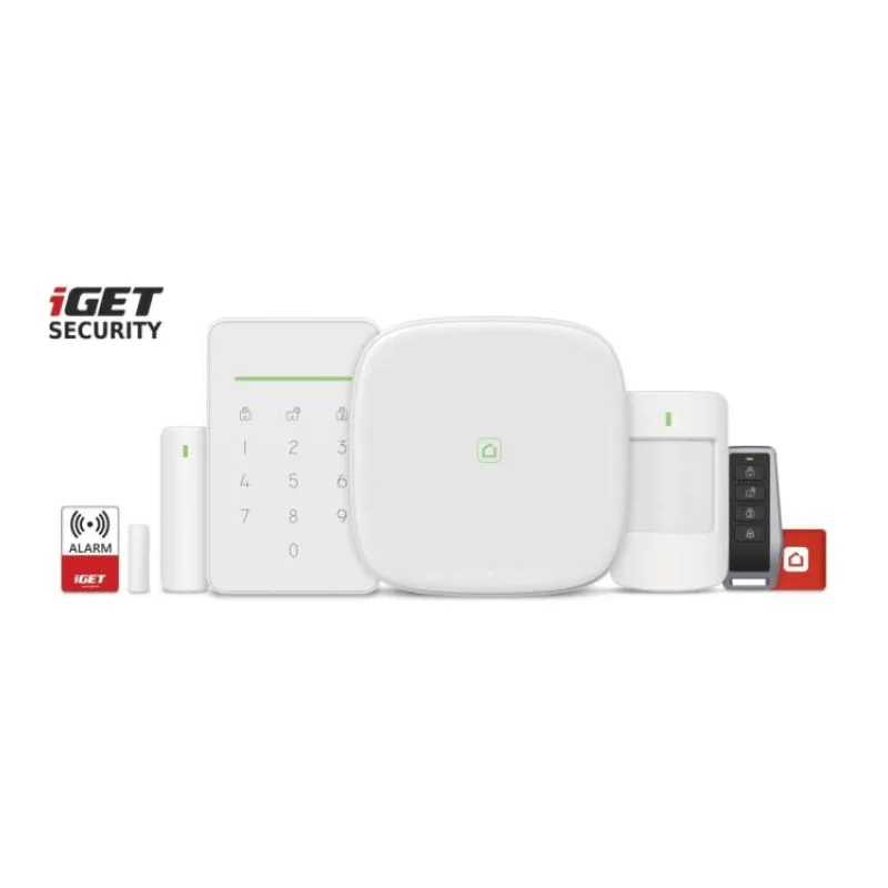 iGET SECURITY M5-4G Premium - Inteligentní bezdrátový 4G LTE/WiFi/Ethernet/GSM zabezpečovací systém s ovládáním IP kamer (M5-4G Premium)