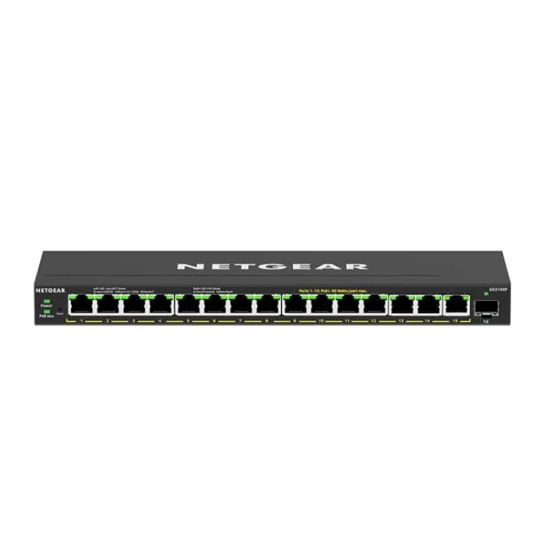 NETGEAR 16PT GE PLUS SWCH W/POE+ (GS316EP-100PES)