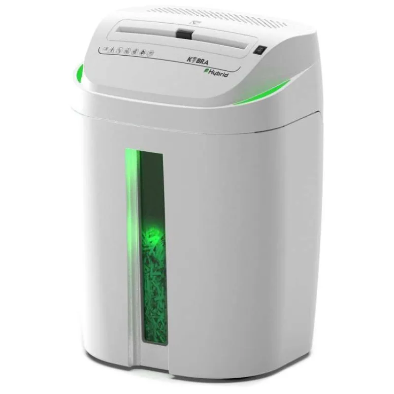 KOBRA skartovač S4-HYBRID/ příčný řez 3,8 mm/ A4/ kapacita 22 listů/ objem koše 40l/ stupeň utajení P2/ bílo-zelený (KOBRA-S4-HYBRID)