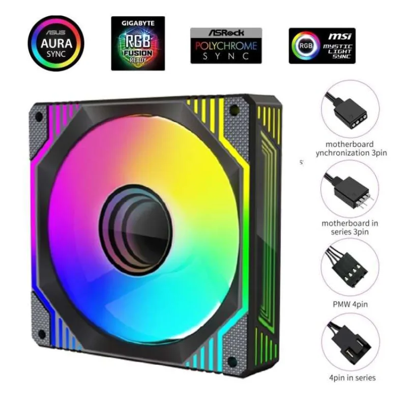 1stCOOL AURA EVO Mirror ARGB PWM ventilátor 12cm čierny (F12-AURA-EVO-B1)