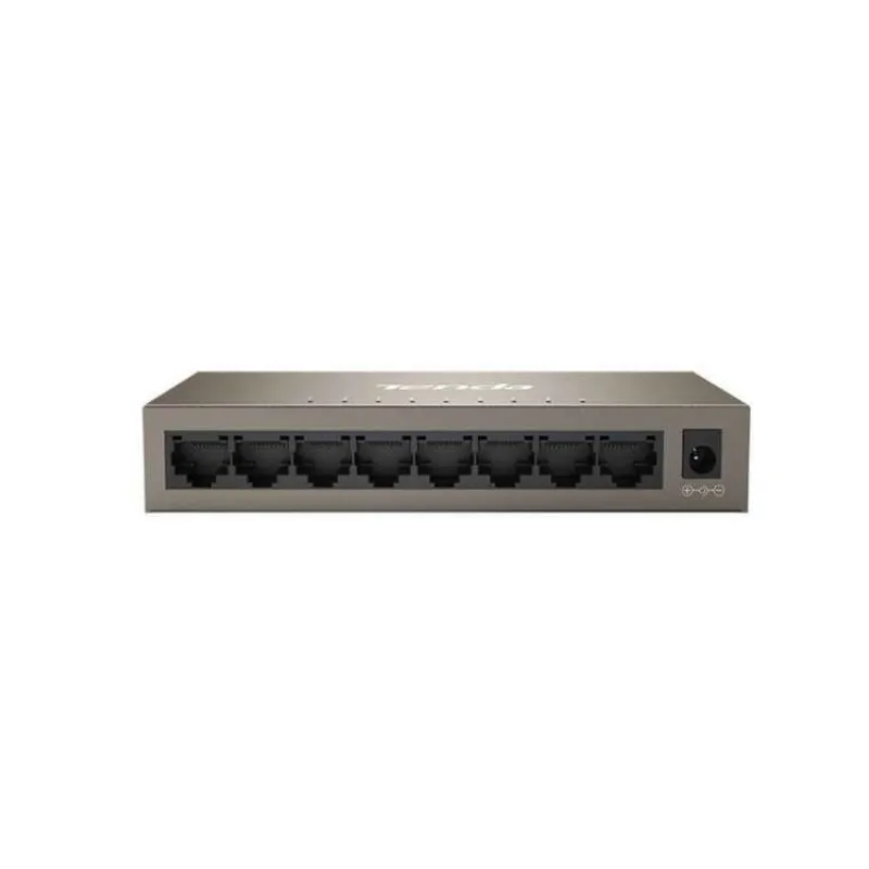 Tenda TEG1008M 8-port Gigabit Switch, 8x 10/100/1000 Mb/s, Fanless, MAC 4K, napájanie AC/DC, aj na stenu (75011833)