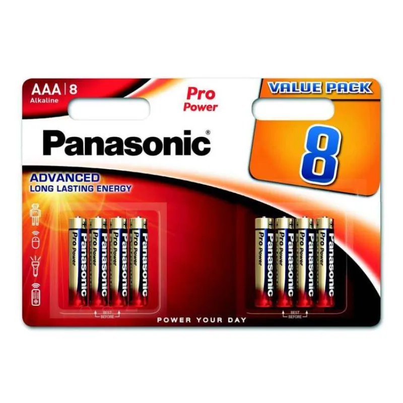 PANASONIC Alkalické baterie - Pro Power AAA 4+4F 1,5V balení - 8ks (3998,00)