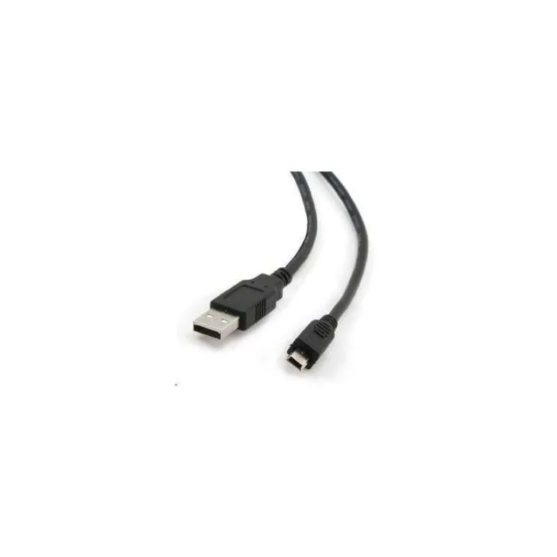 Kábel USB GEMBIRD 2.0 Prepojenie A-Mini B (5pin), pozlátené kontakty, 1,8 m, čierne (CCP-USB2-AM5P-6)