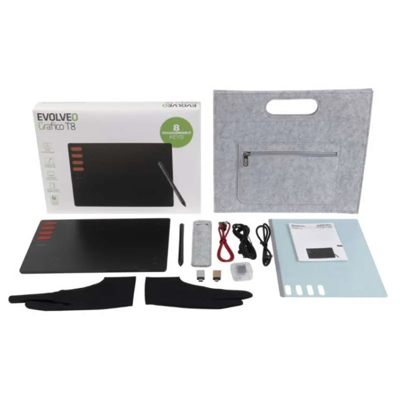 EVOLVEO Grafico T8, grafický tablet s osmi klávesami (GFK-T8)