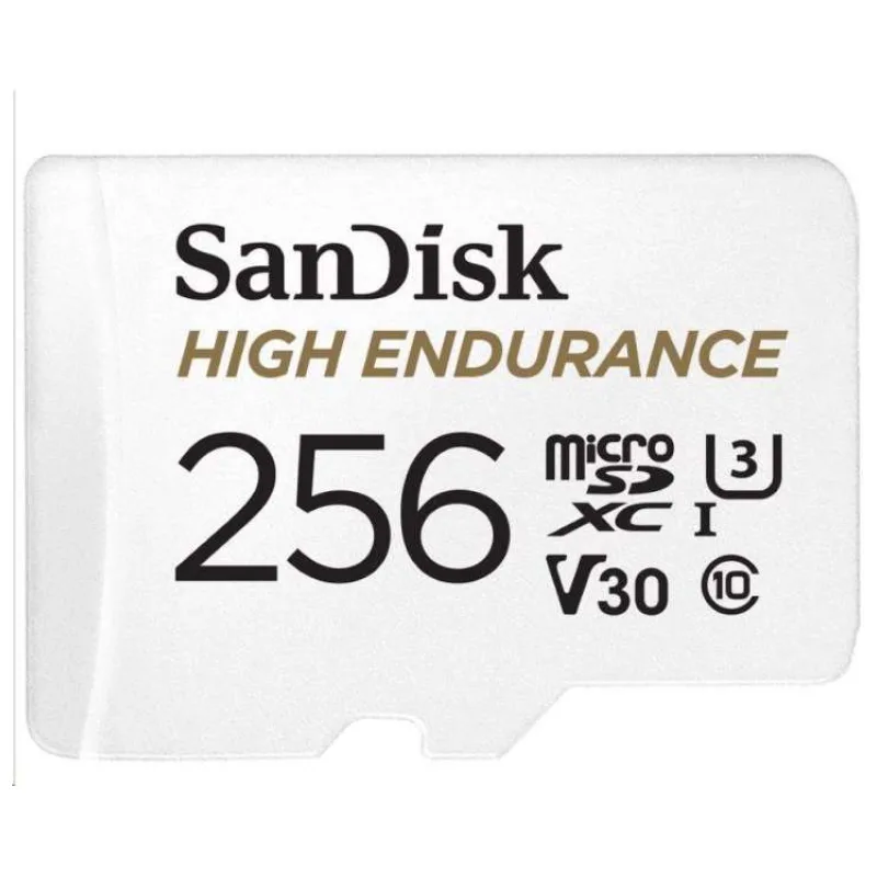 SanDisk High Endurance microSDXC 256GB / C10, U3, V30 / Full HD / 4K videos / dash cams & home monitoring / + SD Adaptér (SDSQQNR-256G-GN6IA)
