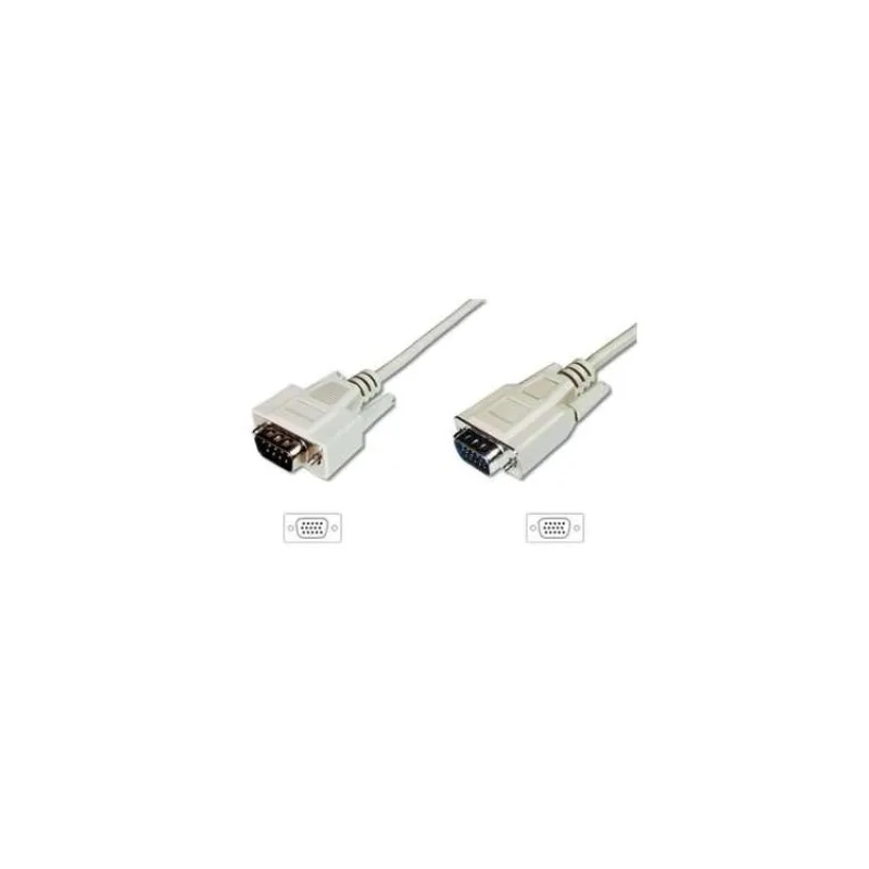 Digitus Monitor kabel, VGA, stíněný, béžový AWG28, měď, 1,8m (AK-310100-018-E)