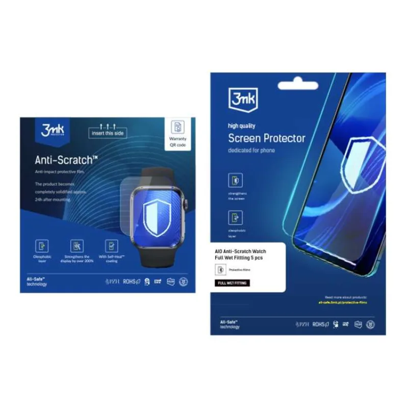 3mk All-Safe - AIO fólie Anti-Scratch Watch Full Wet Fitting 5 pcs (5903108488488)