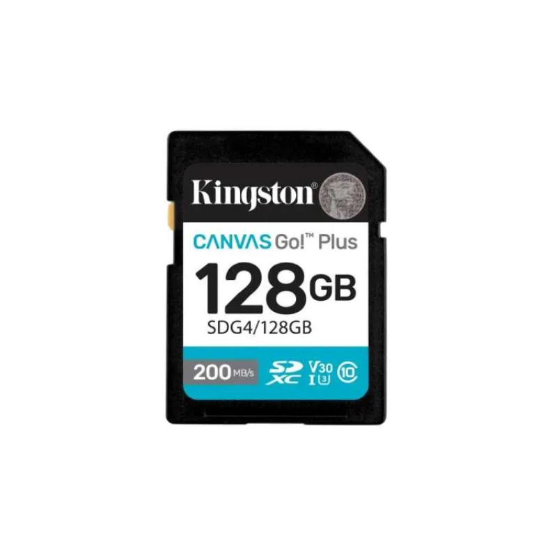 128 GB .SDXC karta Kingston Canvas Go Plus Gen4 ( r200MB/s ) (SDG4/128GB)