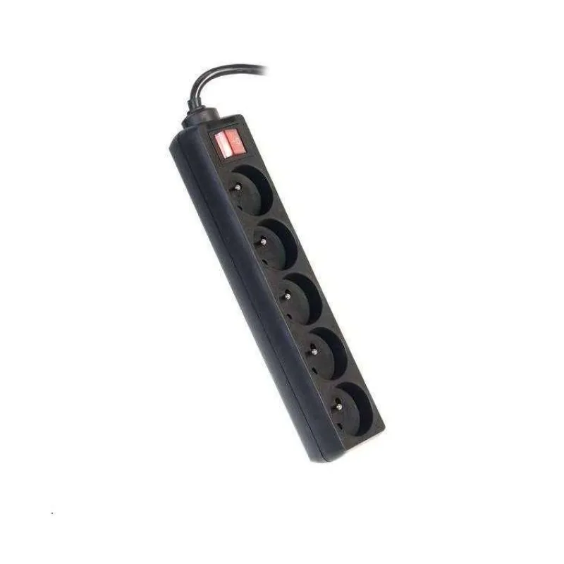 PremiumCord Prodlužovací přívod 230V 3m 5 zásuvek + vypínač, černý (ppa5k-03bk)