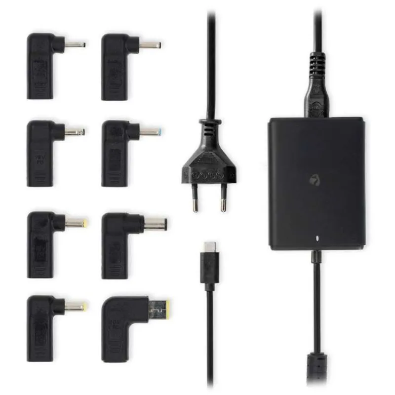NEDIS univerzální adaptér k notebooku/ 100 W/ 5 / 9 / 12 / 15 / 20 V DC/ 3.0 / 5.0 A/ USB-C (NBAU100110BK)