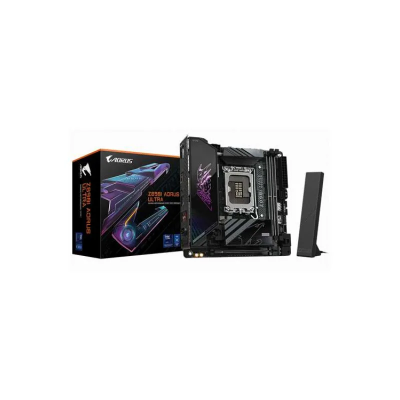 GIGABYTE MB Sc LGA1851 Z890I AORUS ULTRA, Intel Z890, 4xDDR5, 1xDP, 1xHDMI, 1xThunderbolt, WiFi, mITX (Z890I AORUS ULTRA)