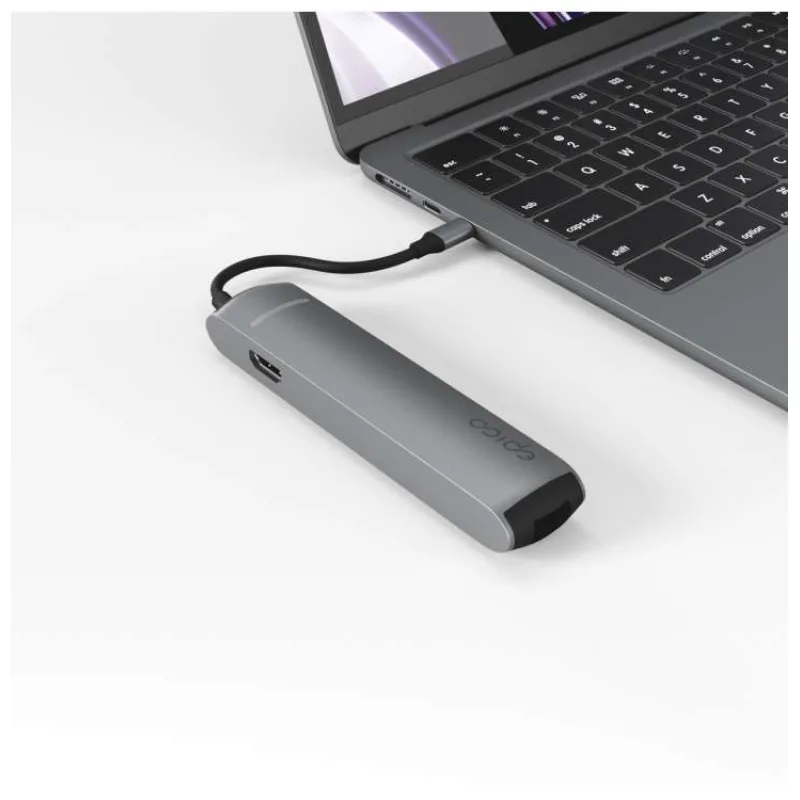 Epico 6v1 Slim Hub 8K s USB-C konektorom - šedá (9915112100070)
