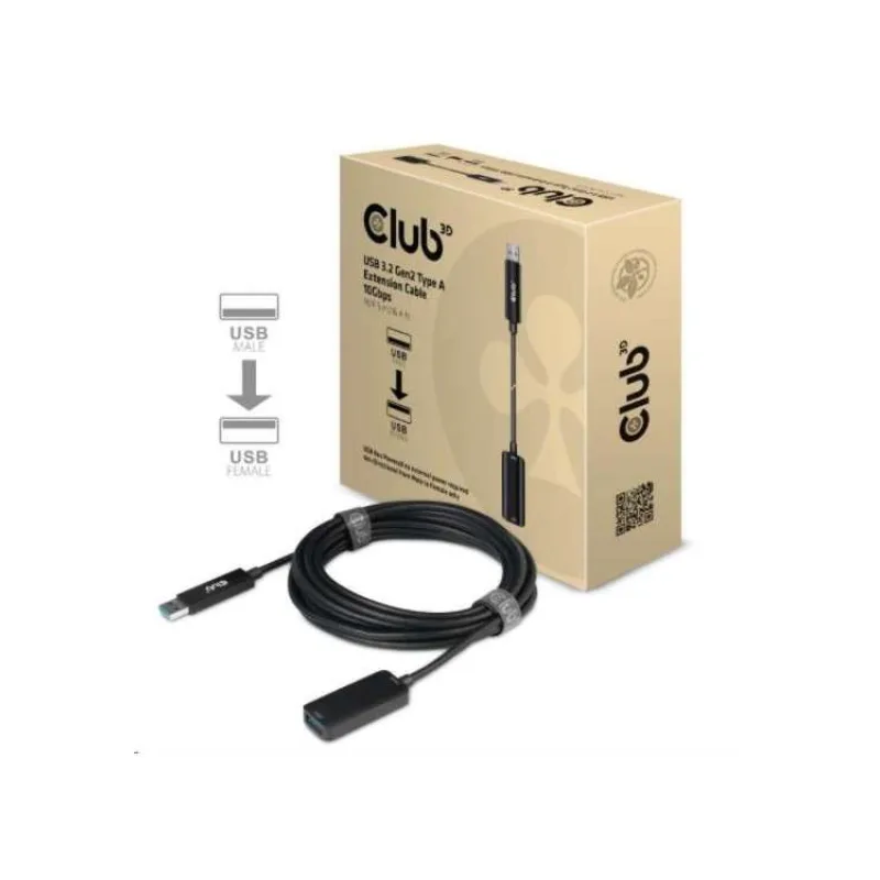 Predlžovací kábel USB Club3D 3.2 Gen2 (M/F) 10Gbps, 5m (CAC-1411)