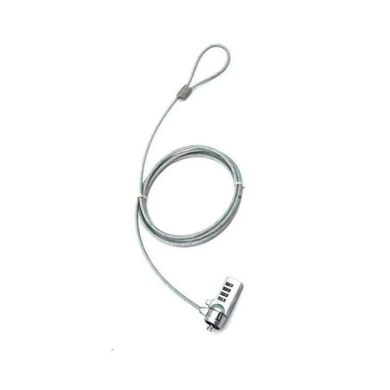 PREMIUMCORD Bezpečnostný zámok pre NTB 1,8 m Kensington Lock (4-miestny kód, oceľové lanko) (zdz-2)