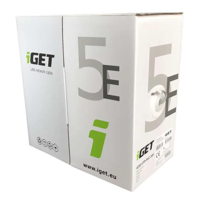 iGET Síťový kabel iGET CAT5E UTP PVC Eca 305m/box (84005010)