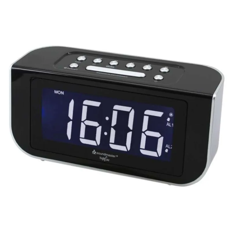 Soundmaster FUR4005 radiobudík / FM / kalendář / rádiem řízený čas / černý (FUR4005)