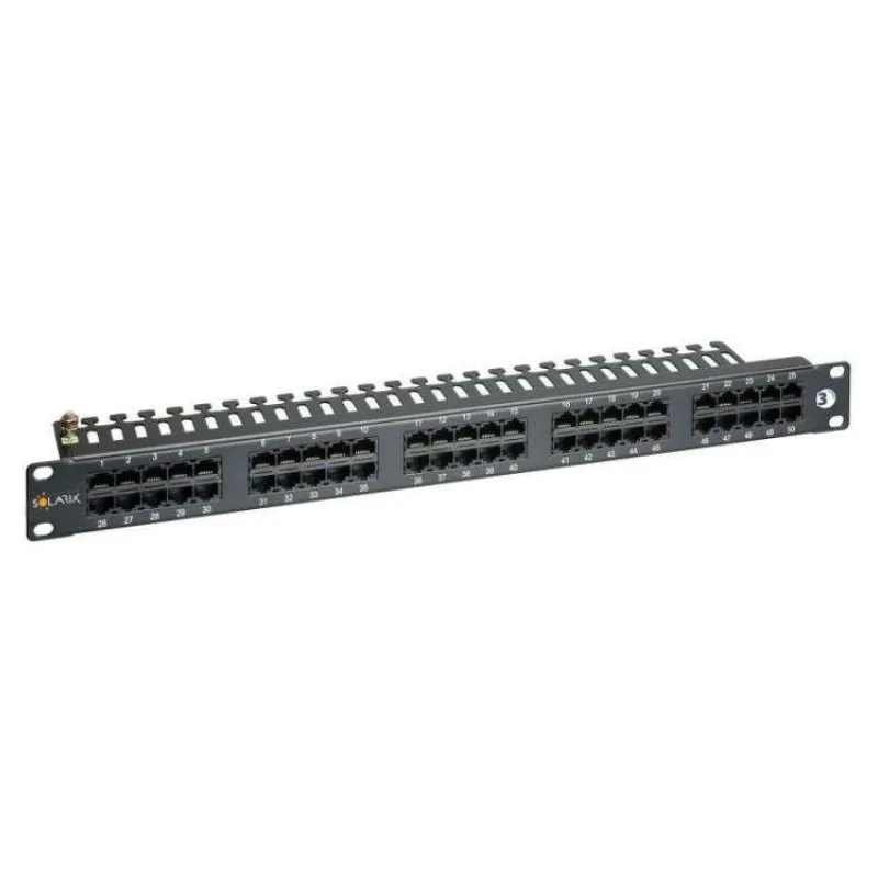 19" ISDN panel Solarix 50 x RJ45 čierny 1U SX50-ISDN-BK (24024750)