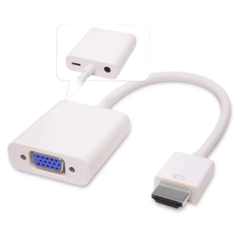 PremiumCord konvertor HDMI na VGA + audio/ bílý (khcon-48)