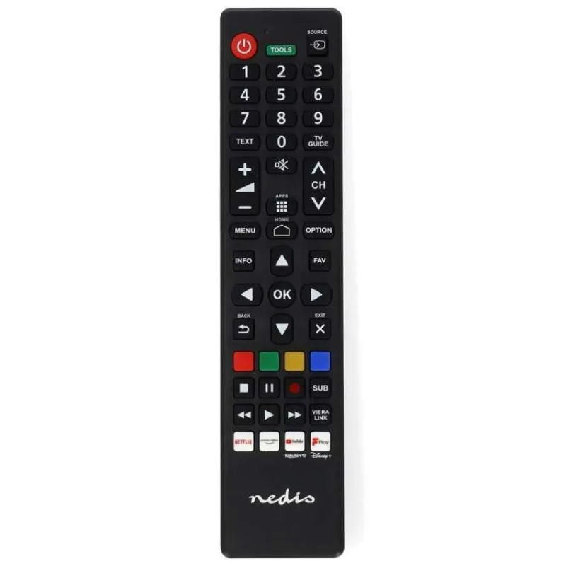 Nedis TVRC45PASHBK - Náhradní Dálkový Ovladač | Panasonic / Sharp TV | Předprogramovaný | Černá (TVRC45PASHBK)