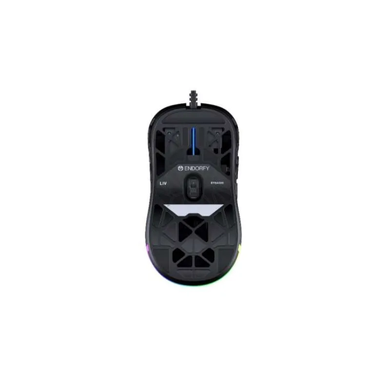 Endorfy LIV Myš, herní, drátová, optická, až 12000DPI, senzor PAW3311, 6 tlačítek, Kailh GM 4.0, ARGB podsvícení, černá (EY6A020)