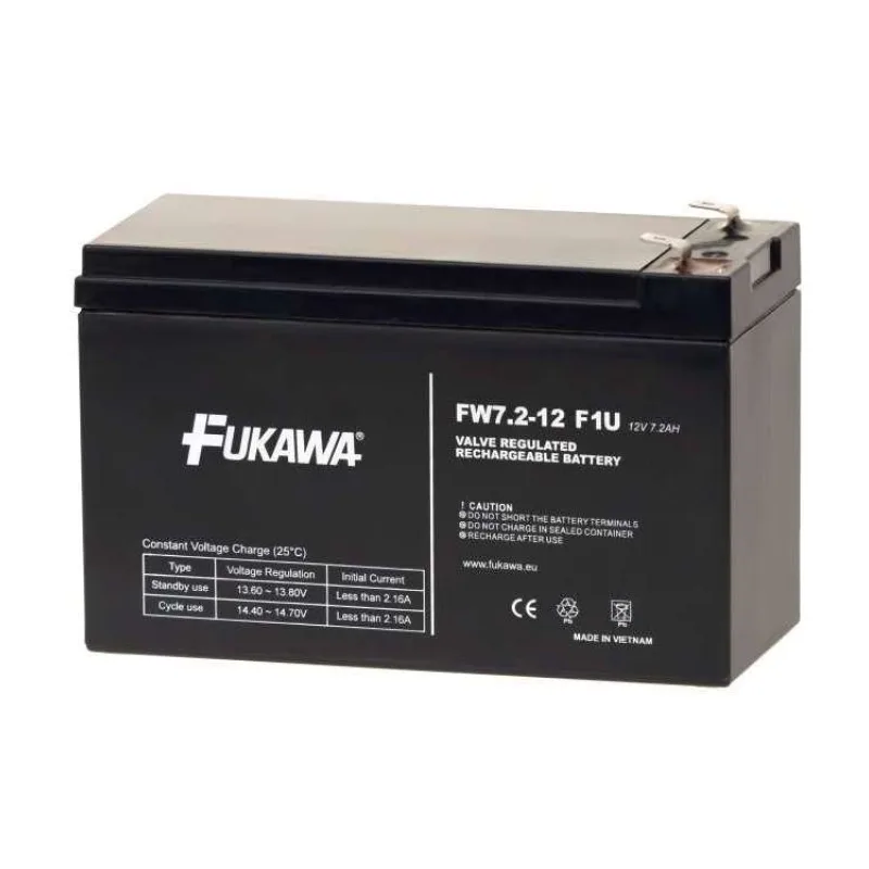 Akumulátor FUKAWA FW 7.2-12 F1U (12V 7,2Ah) fastón 4,8mm (12341)