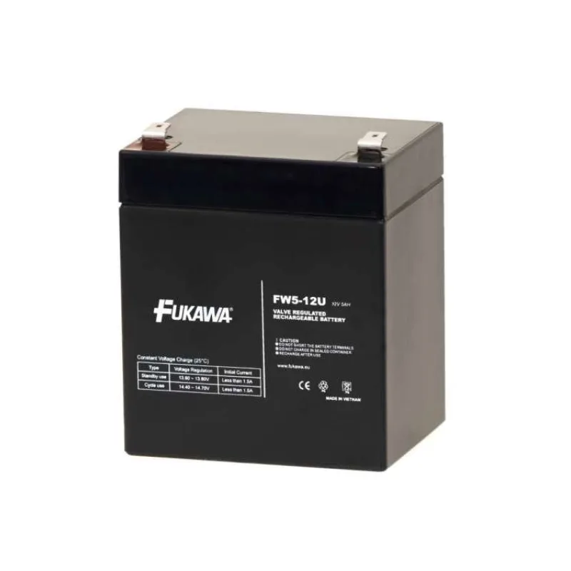 FUKAWA olověná baterie FW 5-12 U do UPS APC/ AEG/ EATON/ Powerware/ 12V/ 5Ah/ životnost 5 let/ Faston F2-6,3mm (12156)