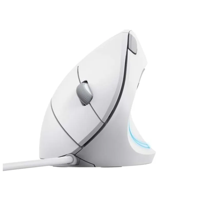 Trust Verto/Vertikálna/Optická/Pre pravákov/1 600 DPI/Drôtová USB/Biela (25133)
