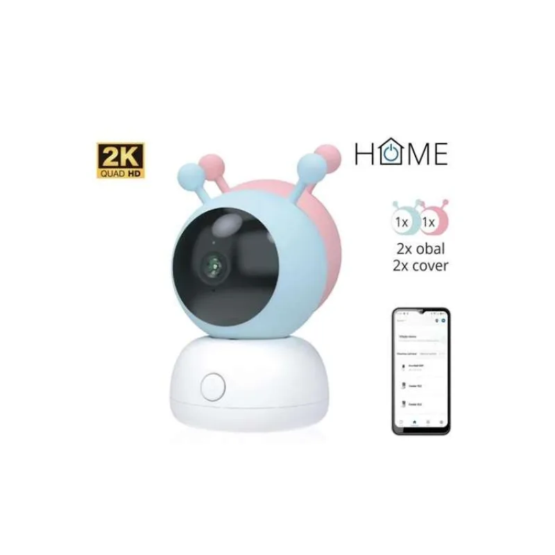 iGET HOME Camera CS2 Baby - WiFi 2K IP kamera a opatrovateľka, nočné videnie, audio, 2x obal, teplota (75020825)