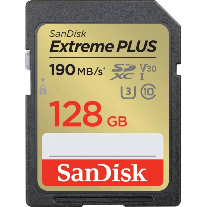 Karta SanDisk SDXC 128 GB Extreme PLUS (190 MB/s triedy 10, UHS-I U3 V30) (SDSDXWA-128G-GNCIN)