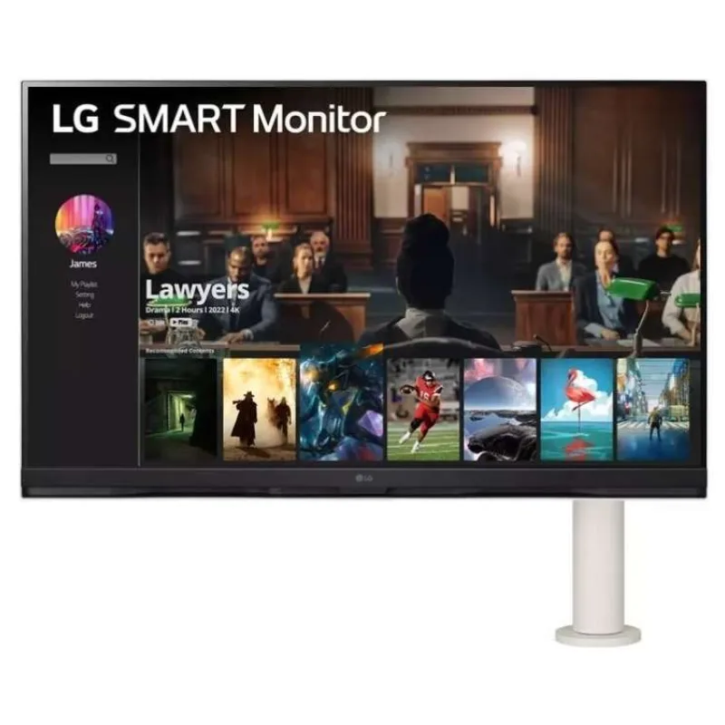 LG monitor 32SQ780S-W / VA / 31,5" / 4K 3840x2160 / 16:9 / 250cdm / 5ms / HDMI / USB-C//repro 5Wx2 /pivot/ výškově nast. (32SQ780S-W.AEU)