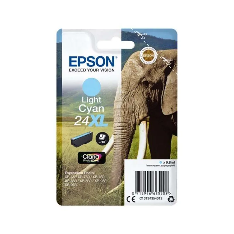 Epson Singlepack Light Cyan 24XL Claria Photo Ink (C13T24354012)
