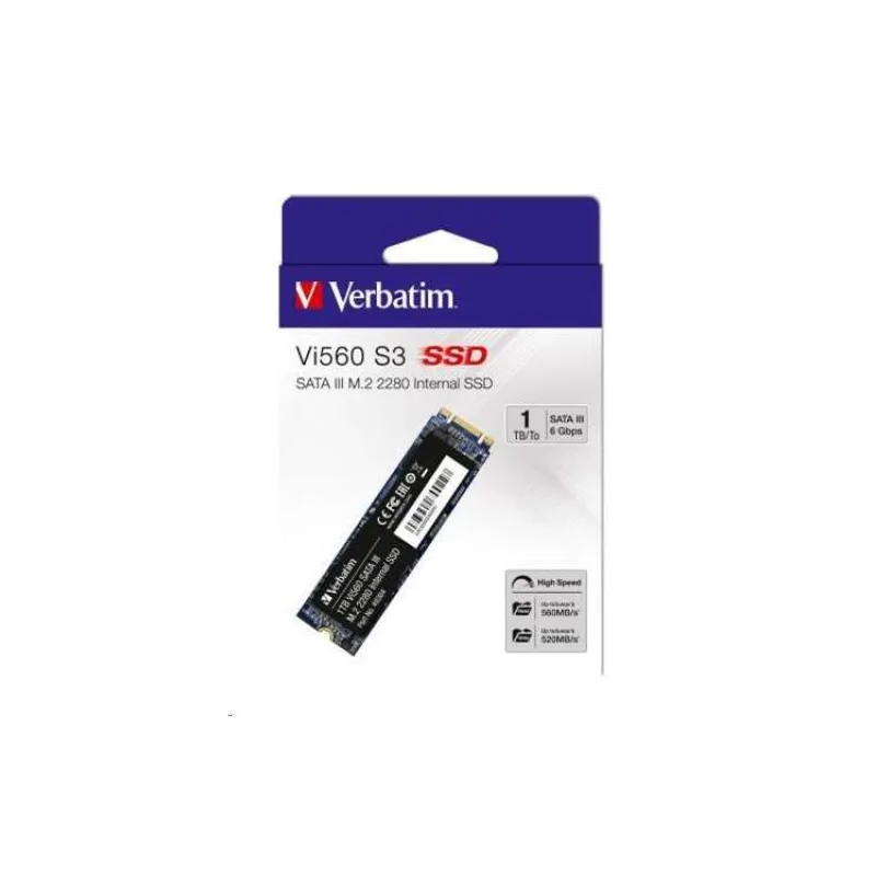 VERBATIM SSD Vi560 S3 M.2 256GB SATA III, W 520/ R 470MB/s (49362)