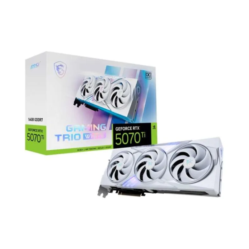 MSI GeForce RTX 5070 Ti 16G GAMING TRIO OC WHITE / 16GB GDDR7 / PCI-E / 3x DP / HDMI (RTX 5070 Ti 16G GAMING TRIO OC WHITE)