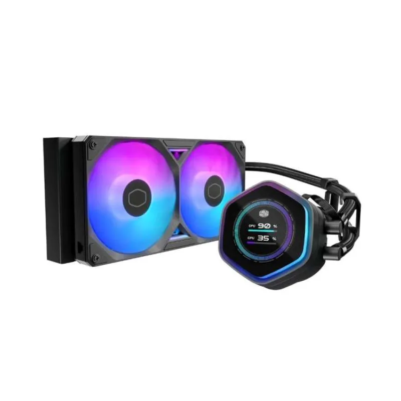 Cooler Master vodní chladič MasterLiquid Atmos II LCD 240, 2x120mm, LGA1851, AM5, černá (MLX-D24M-A25SZ-L1)