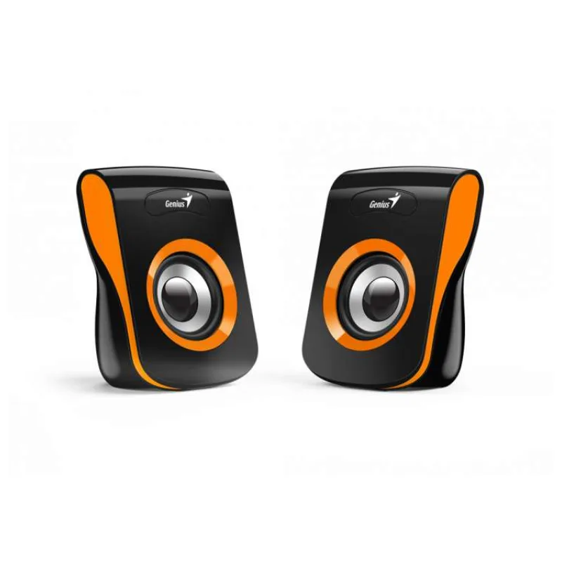 Reproduktory GENIUS SP-Q180 Orange, 2.0, 6 W, napájanie USB, 3,5" jack, čierna a oranžová (31730026402)