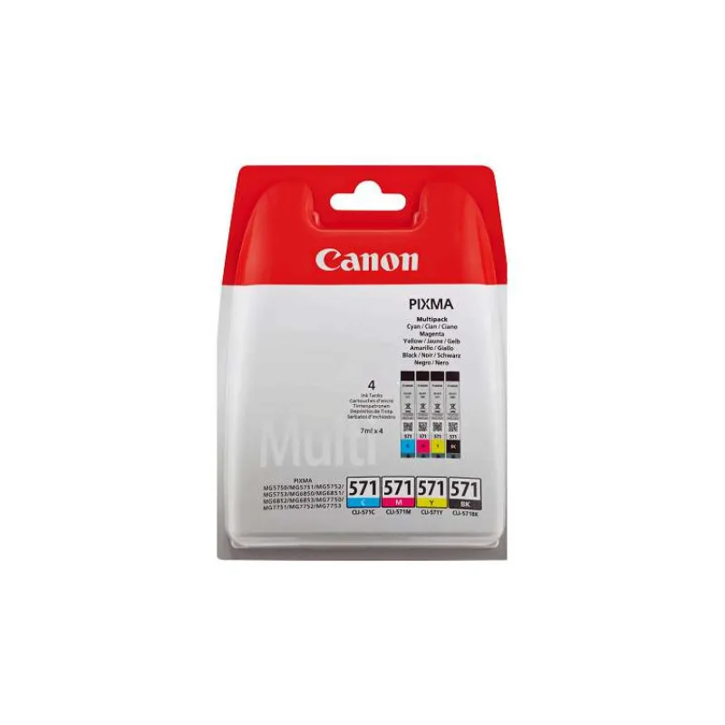 Canon multipack inkoustových náplní CLI-571 C/M/Y/BK MULTI BL (0386C005)