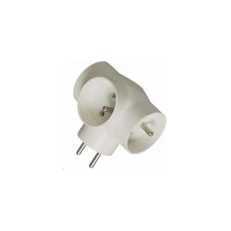 OEM Roztrojka 230V 10A, 3x kulatá, bílá, (PPR02)