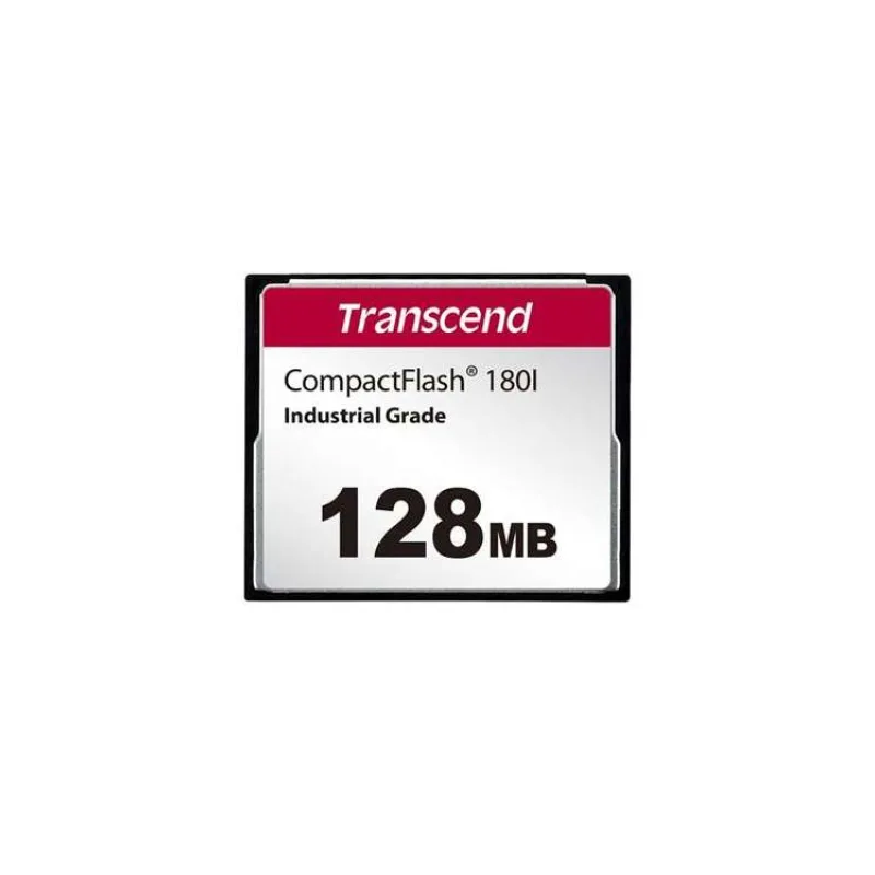 Transcend 128MB INDUSTRIAL TEMP CF180I CF CARD, (MLC) paměťová karta (SLC mode), 85MB/s R, 70MB/s W (TS128MCF180I)