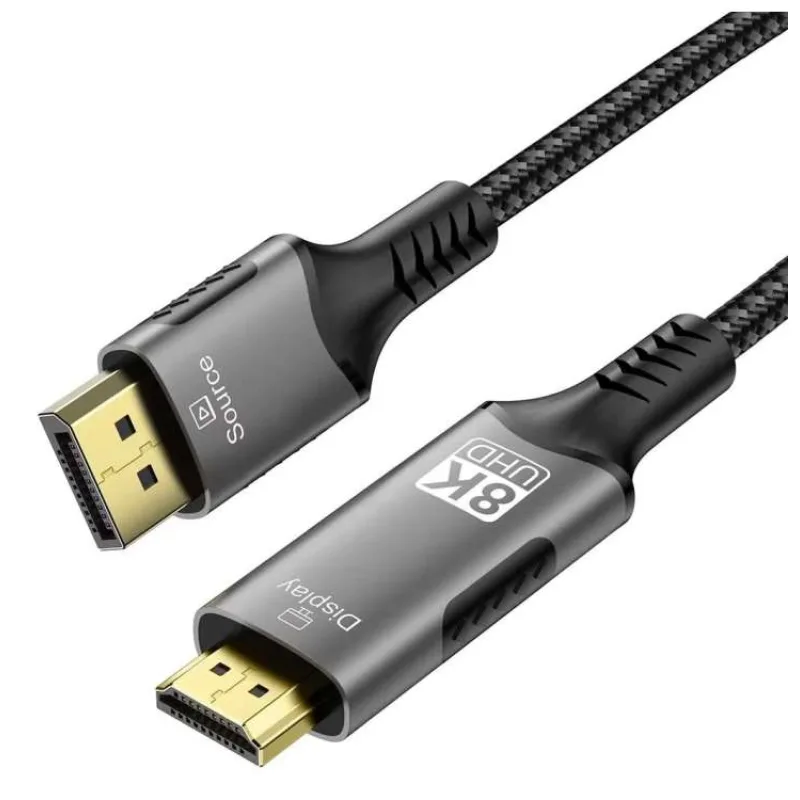 PremiumCord DisplayPort 1.4 na HDMI2.1 kabel pro rozlišení 8K@60Hz,4K@144Hz, 2m (kportadk06-02)