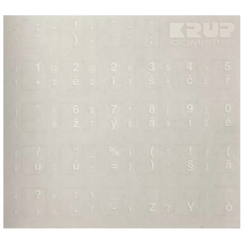 PremiumCord přelepky na klávesnici/ české/ bílé (pkczb)