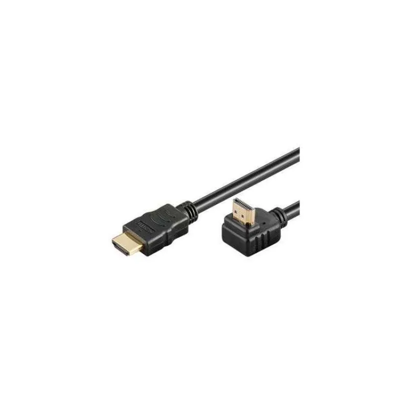 PremiumCord Kábel HDMI+Ethernet, zlac., 90°, 5m (kphdmea5)