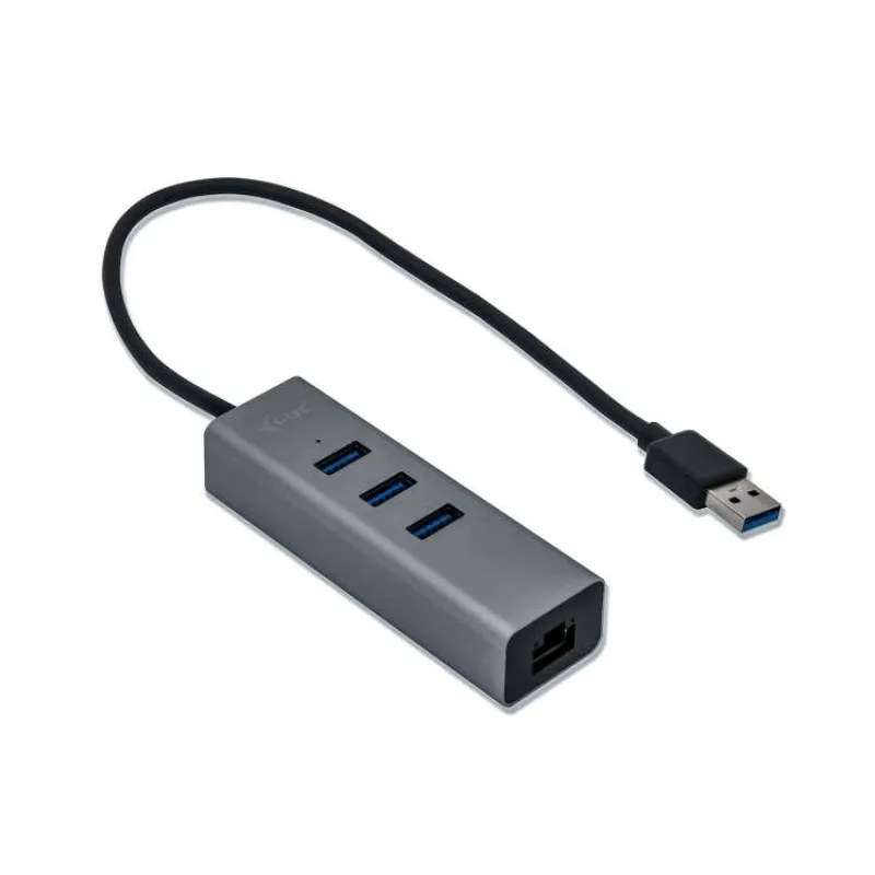i-tec USB 3.0 Metal HUB 3 Port + Gigabit Ethernet Adapt. (U3METALG3HUB)