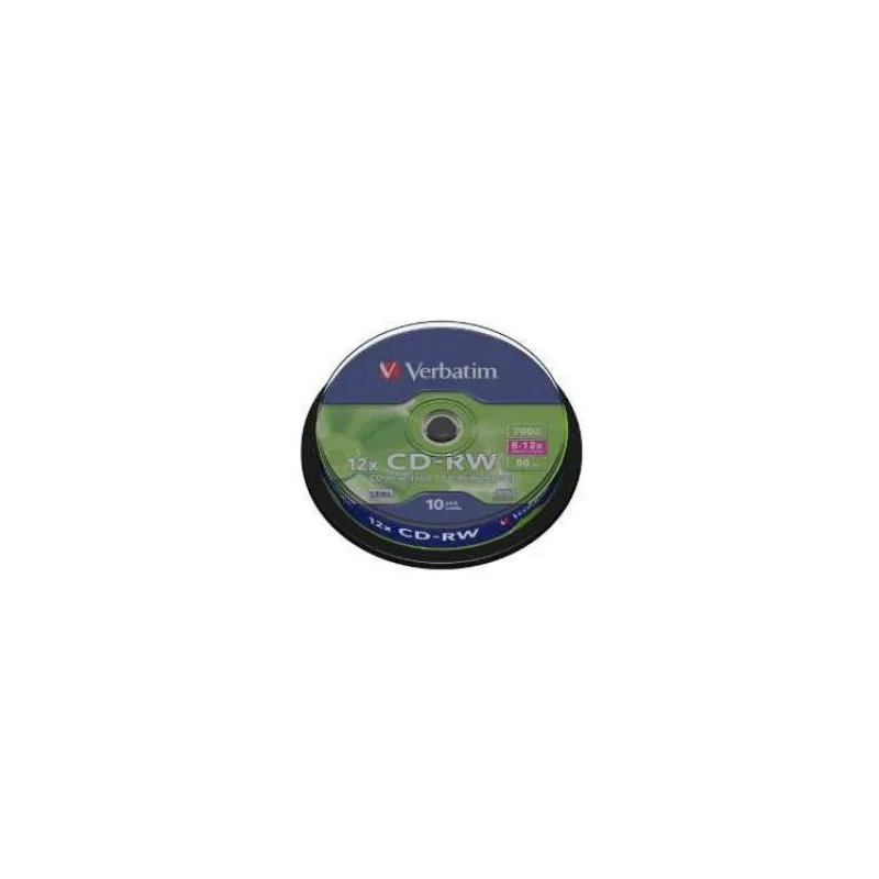 VERBATIM CD-RW(10-Pack)Spindle/8x-12x/High Speed/DLP/700MB (43480)