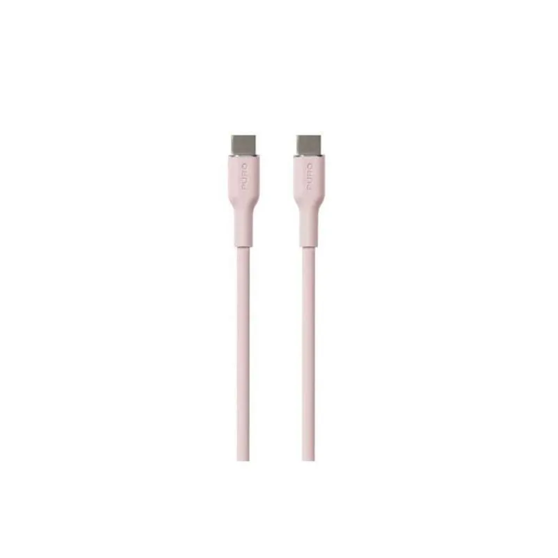 Puro kábel Soft Silicone Cable USB-C to USB-C 1.5m - Rose (PUUSBCUSBCICONROSE)