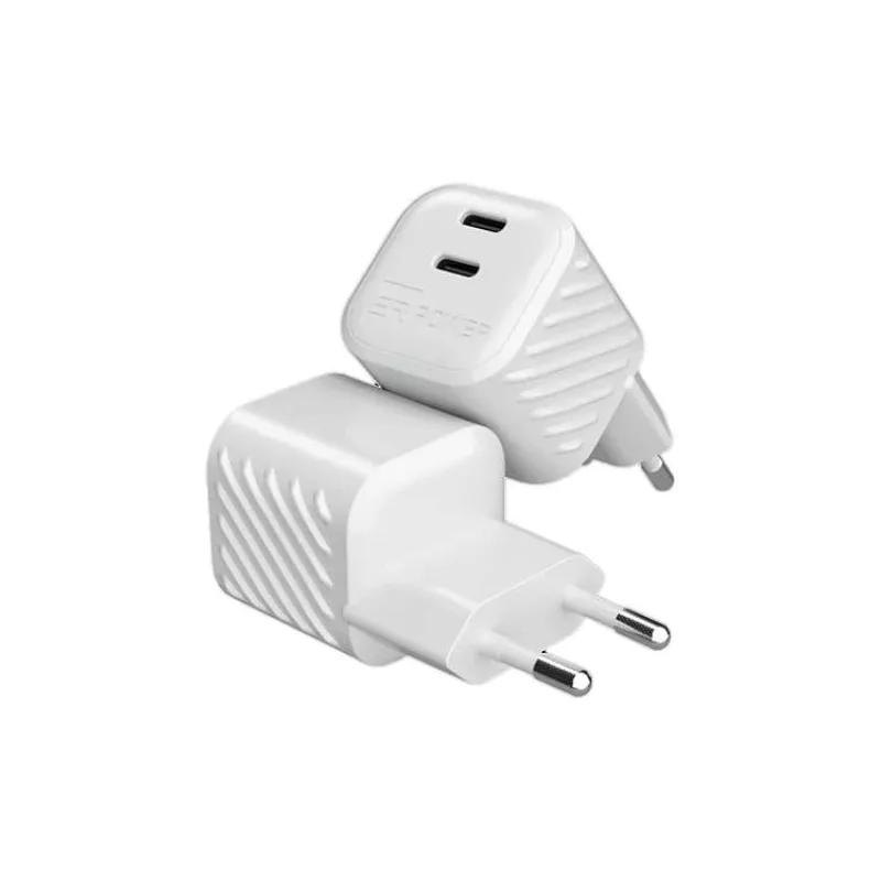ER POWER 65W Dual Mini GaN Charger - White (ERPWCDM65-W)