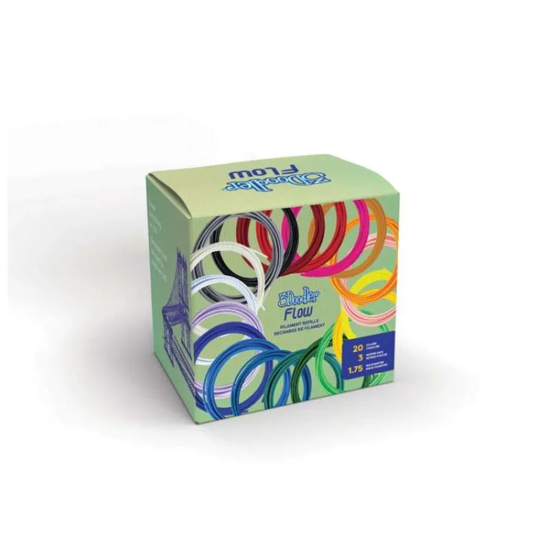 3Doodler FLOW Box Premium 20 PLA barev pro 3D pera - univerzál (FLOW_FILLS)
